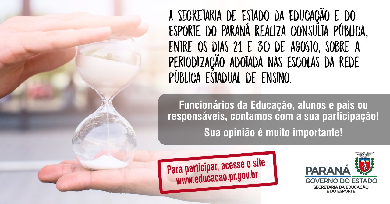 Consulta pública sobre periodização do Sistema de Avaliação Escolar