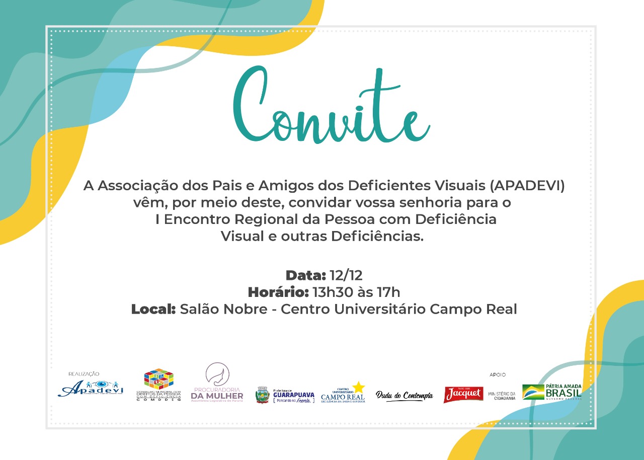 I Encontro Regional da Pessoa com Deficiência Visual e outras Deficiências