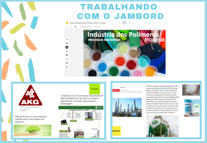 Trabalho de pesquisa sobre as Indústrias de Polímeros mais importantes do Brasil com o Google Jambord.