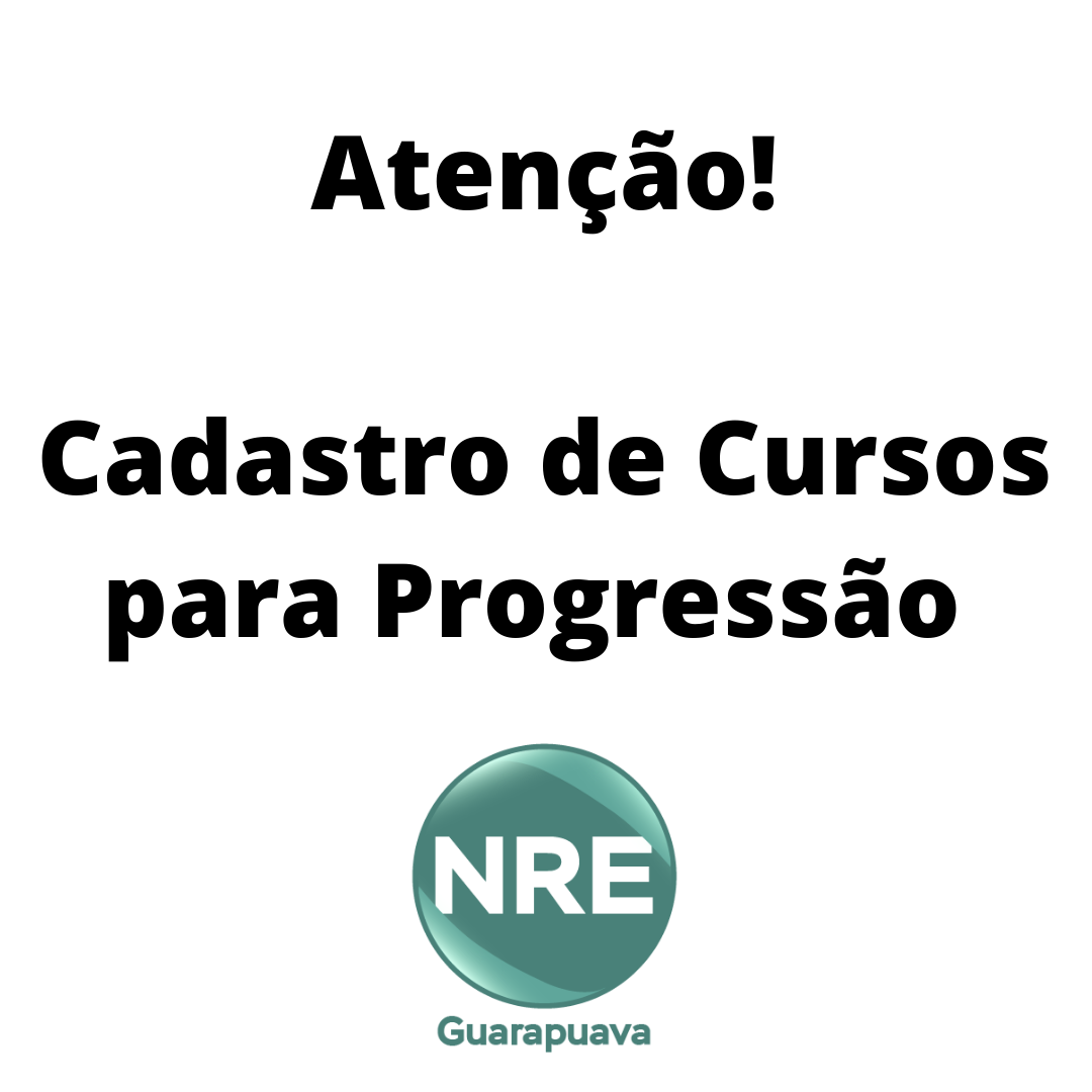 CADASTRO DE CURSOS PARA PROGRESSÃO.