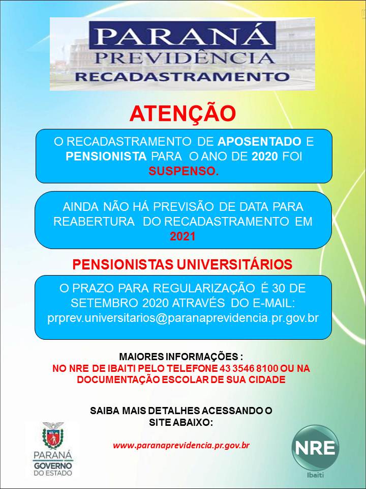 Recadastramento Suspenso