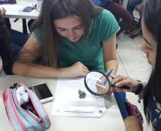 Alunos do 2º Ano em aula de campo.