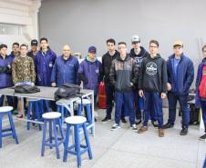 Alunos do curso Técnico em Eletromecânica do Colégio Estadual Francisco Carneiro Martins visitam o Centro Universitário Campo Real
