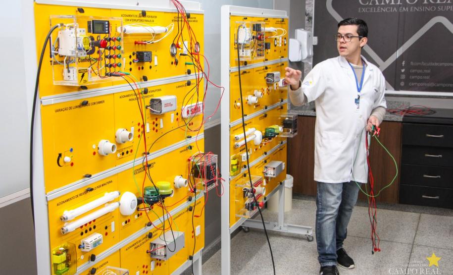 Alunos do curso Técnico em Eletromecânica do Colégio Estadual Francisco Carneiro Martins visitam o Centro Universitário Campo Real