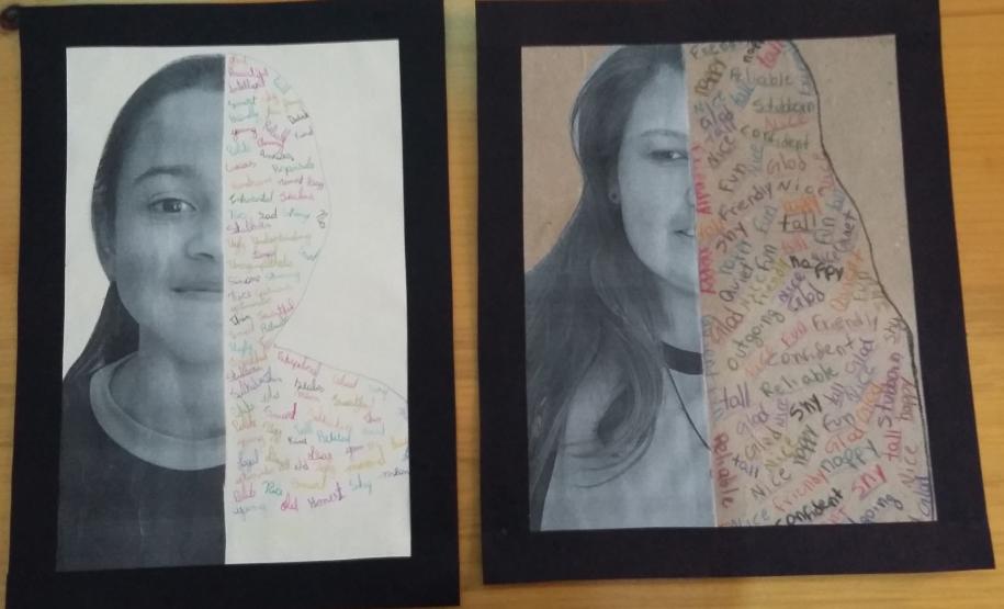 Alunos do Colégio Estadual de Segredo, da turma de Inglês 1 – Celem, realizaram atividade de técnica de colagem de foto de perfil.