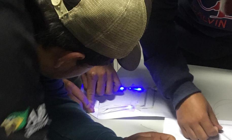 Oficinas de Aprendizagem Criativa no Colégio Estadual do Campo Cornélio Pires Ribeiro.