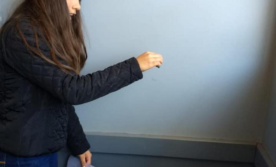 Aula prática de Física, no Colégio Estadual do Campo Prof. Luiz Andrade.