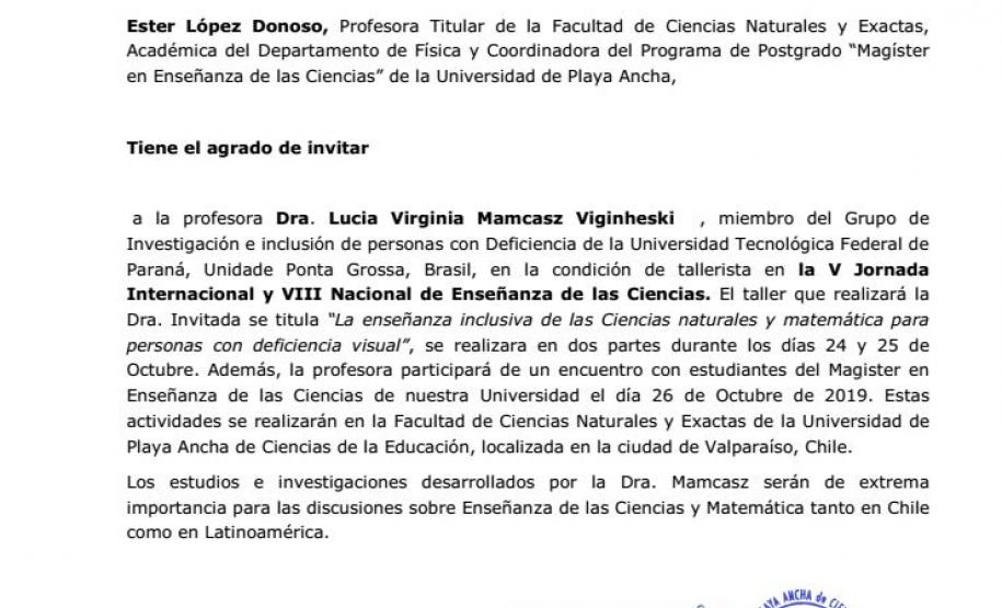 Professora da Rede Estadual é convidada para ministrar palestra no exterior.