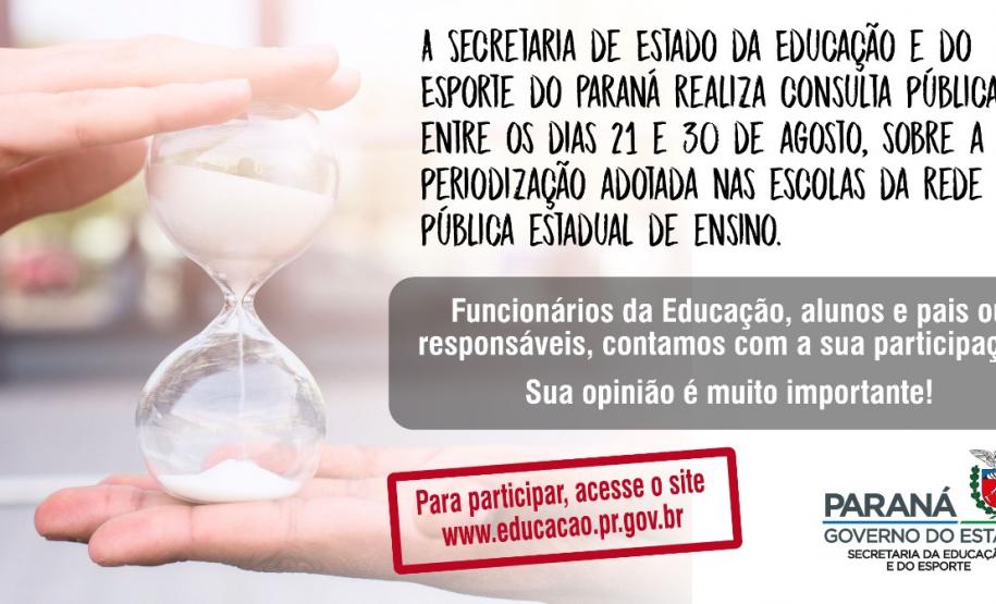 Consulta pública sobre periodização do Sistema de Avaliação Escolar