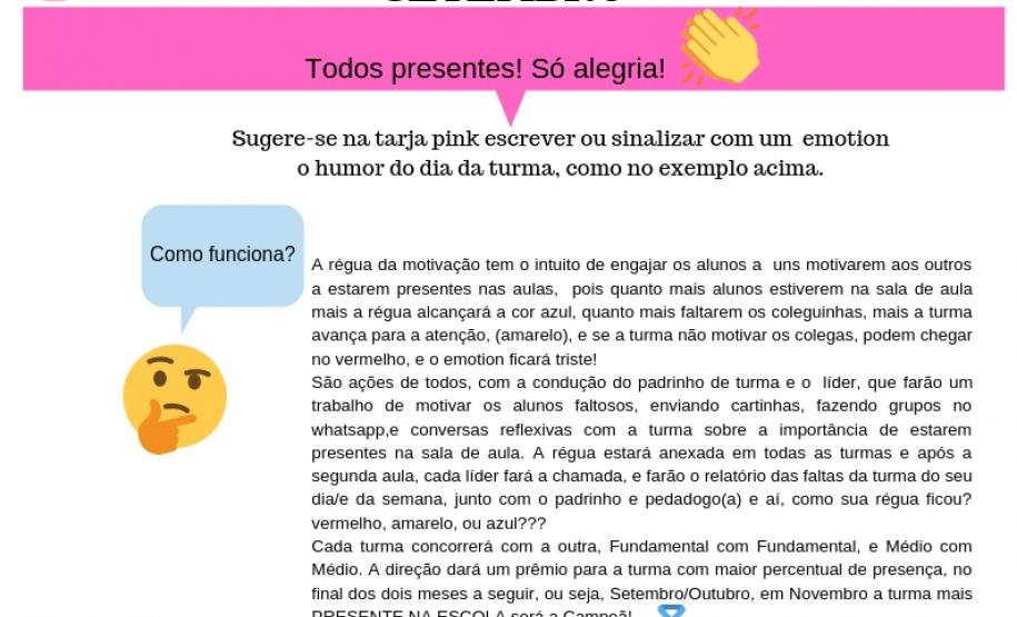 “Régua da Motivação”: um projeto para melhorar os índices de frequência escolar.